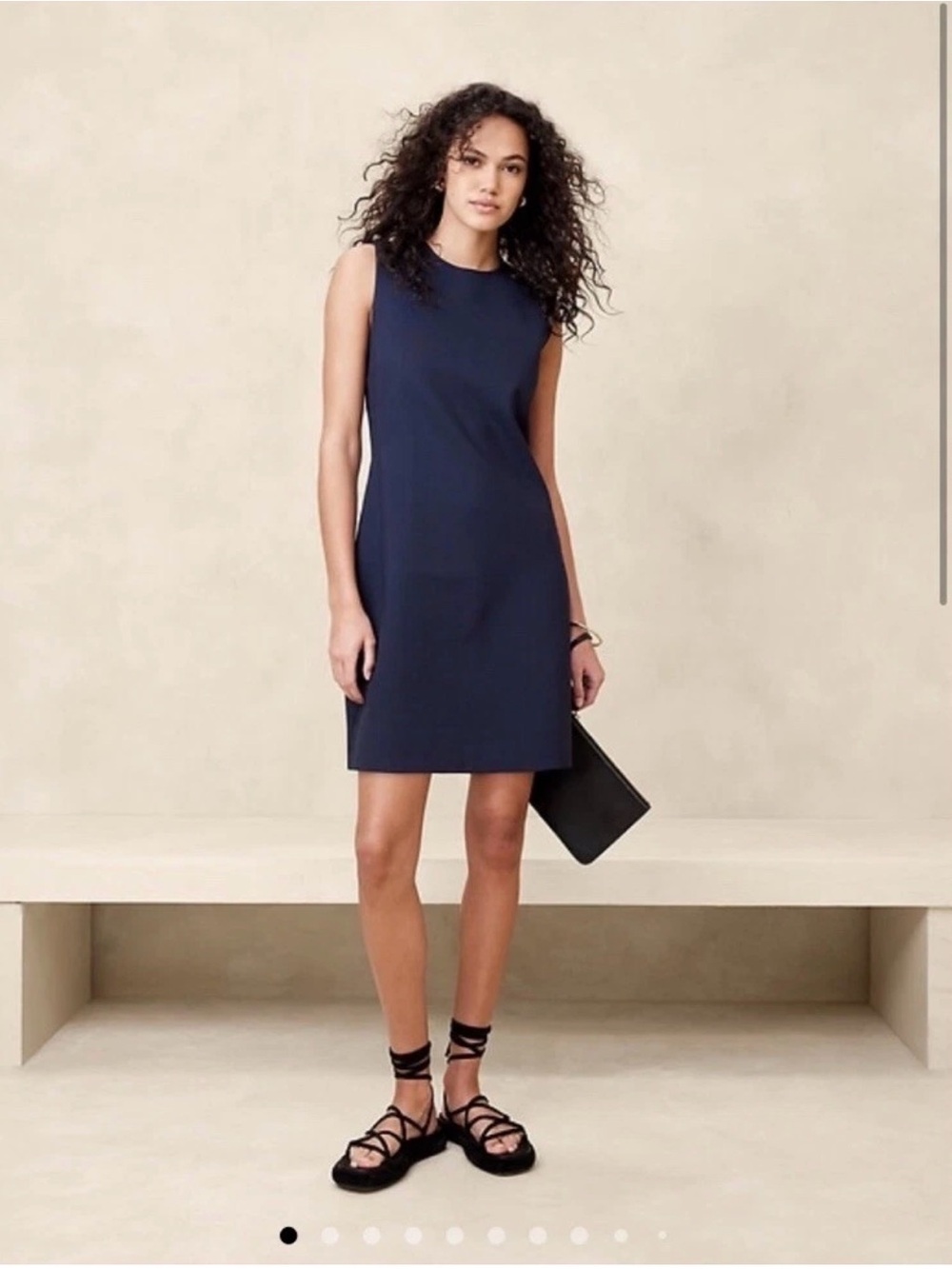 Banana Republic Everyday ponte shift Dress, size 6 petite Navy